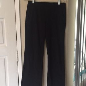 REI Fleece Pants Elastic Waist Zip Pockets Black